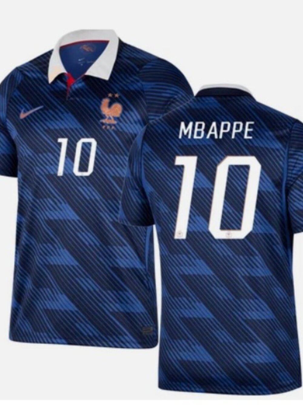 NIKE 2026 FRANCE MEN'S KYLIEN MBAPPE #10 HOME  JERSEY BLUE NEW DRI FIT LARGE
